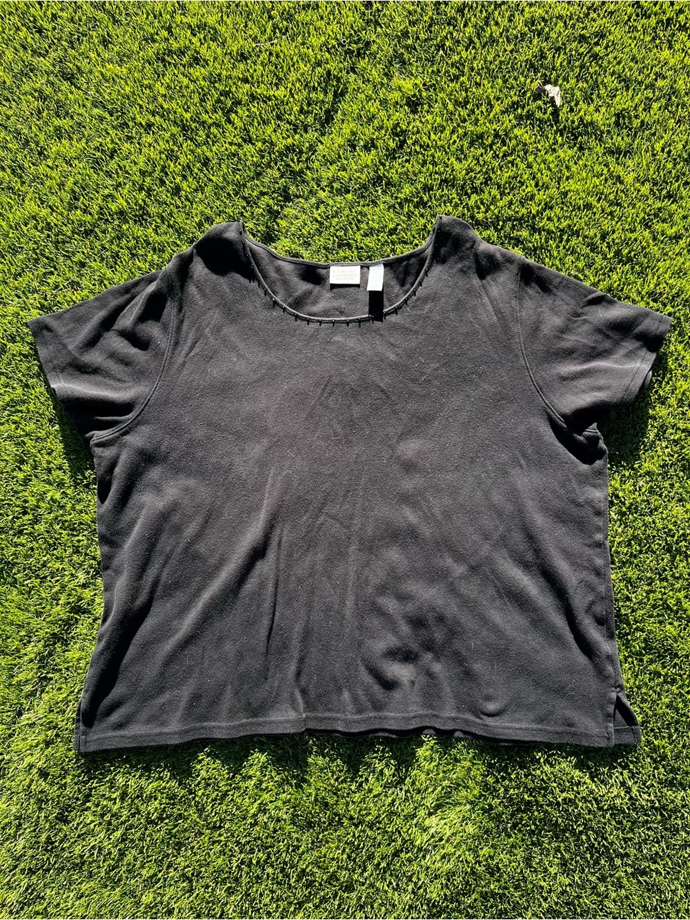 Classic Elements Woman short-sleeve black knit top